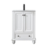 Retro 24" Freestanding Bathroom Vanity Combo with Single Undermount Sink, French Style