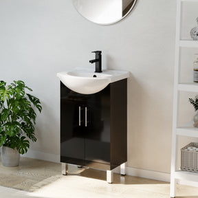 Belly 20" Freestanding Bathroom Vanities with Belly Bowl Ceramic Sink Combo