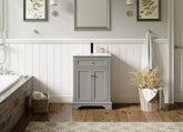 Retro 24" Freestanding Bathroom Vanity Combo with Single Undermount Sink, Arch Style