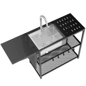 Outdoor 36 Freestanding Outdoor Utility Sink with Stainless Steel Sin