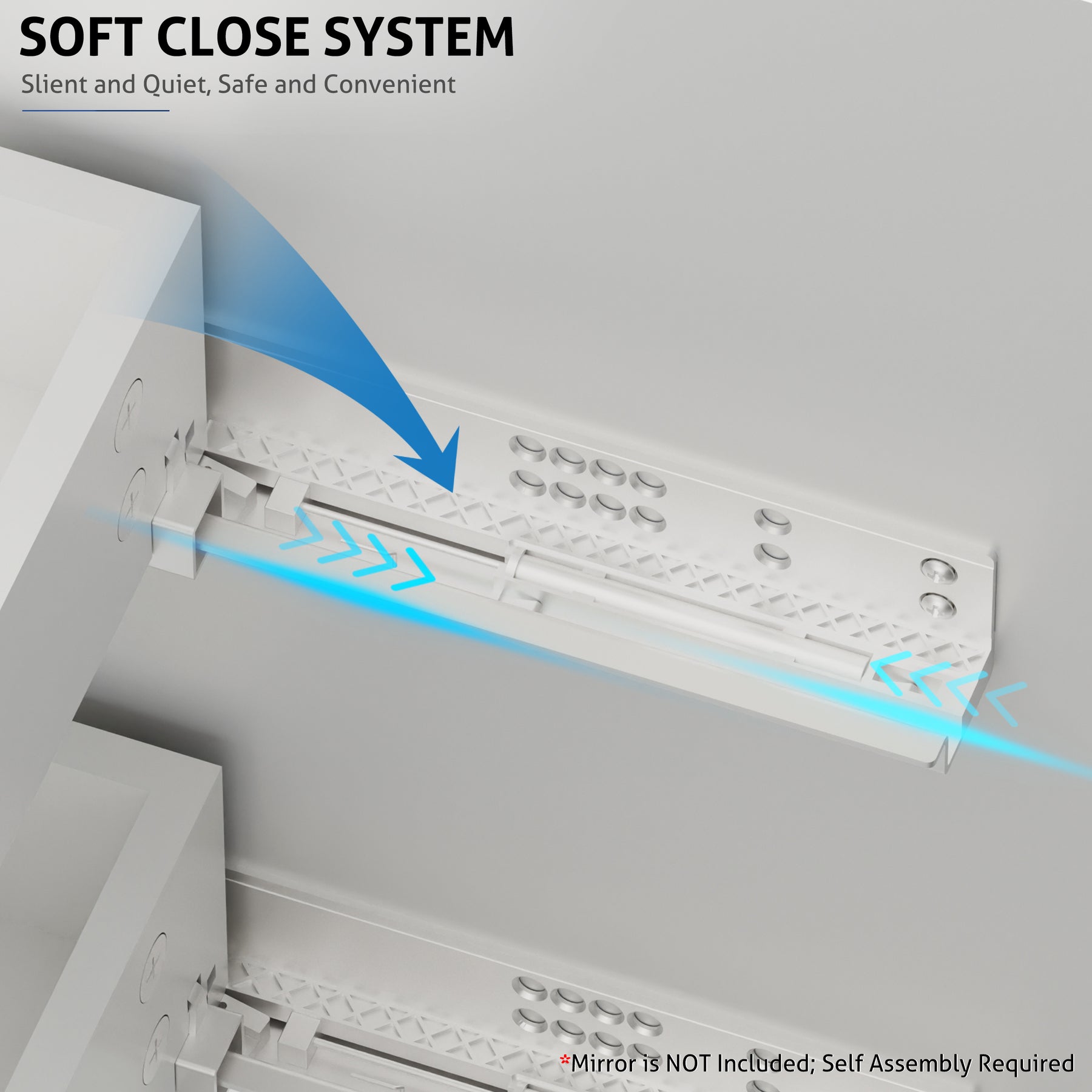 Linear 48" Wall Mounted Bathroom Vanity Combo with Double Undermount Sinks