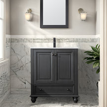 Retro 30" Freestanding Bathroom Vanity Combo with Single Undermount Sink, French Style