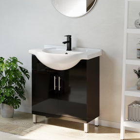 Belly 30" Freestanding Bathroom Vanities with Belly Bowl Ceramic Sink Combo