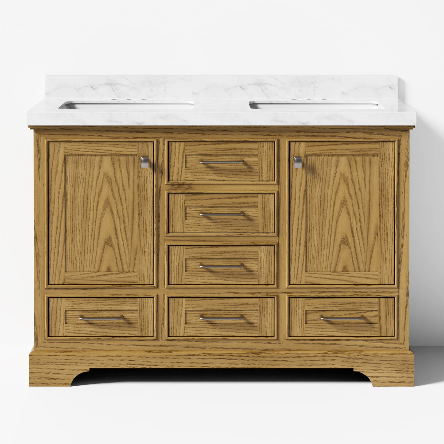 Luxurious 48'' Fully Assembled Bathroom Vanity with Dual Undermount Sink Combo