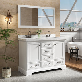 Luxurious 48'' Fully Assembled Bathroom Vanity with Dual Undermount Sink Combo