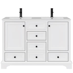 Modern 48" Freestanding Bathroom Vanity Combo with Single Undermount Sink, Arch Style