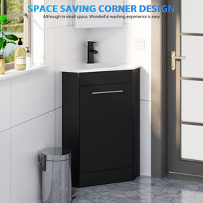 Corner 26" Freestanding Bathroom Vanity Combo with Single Undermount Sink