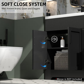 Waterfall  60" Freestanding Bathroom Vanity Combo with Double Undermount Sinks