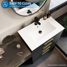 Modern 84" Freestanding Bathroom Vanity Combo with Double Undermount Sinks,Middle Makeup Vanity Desk