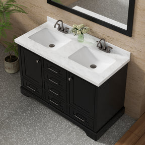 Luxurious 48'' Fully Assembled Bathroom Vanity with Dual Undermount Sink Combo