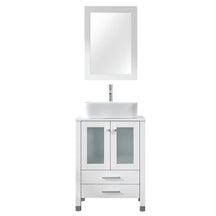 Classic 24" Freestanding Bathroom Vanity Combo with Single Sink & Mirror