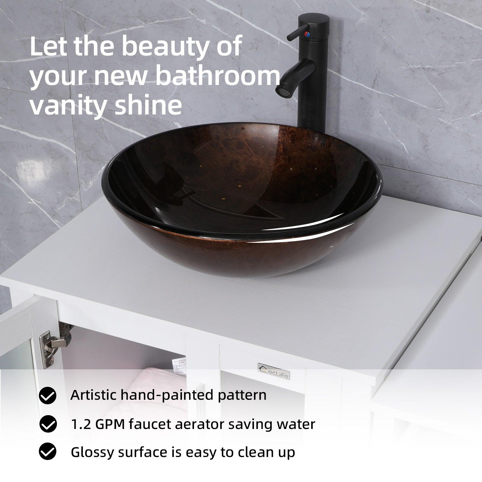  eclife Bathroom Under Sink Vanity Cabinet, Pedestal